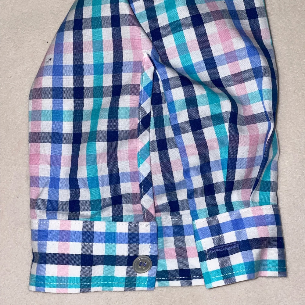 Talbots Multicolor Ruffle Neck Top‎ - Picture 3 of 11